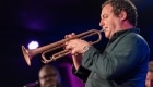 Dan Quigley playing trumpet