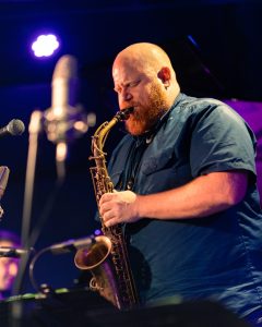 kenny carrot aka brad mccarthy playing saxophone